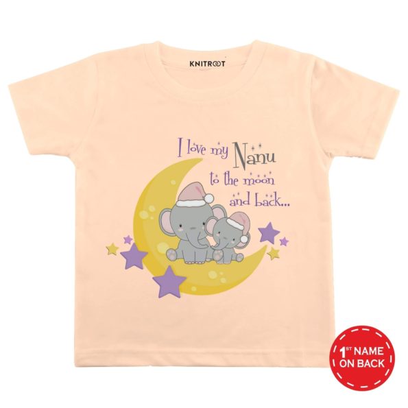 I Love My Nanu To The Moon And Back T-shirt (Peach)
