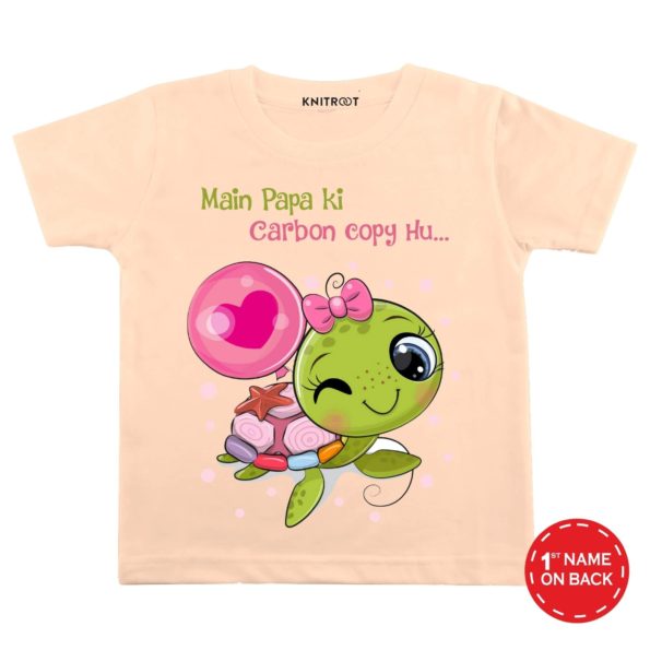 Main Papa Ki Carbon Copy Hu… T-shirt (Peach)