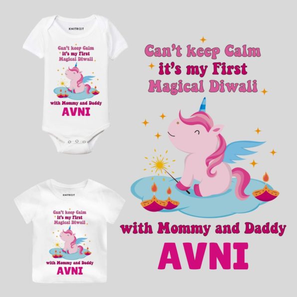 Can’t Keep Calm It’s My First Magical Diwali Baby Wear