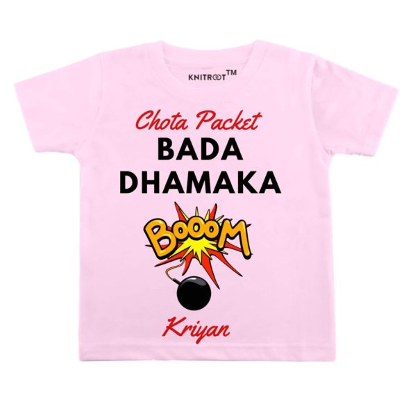 Chota Packet Bada Dhamaka T-shirt (Pink)