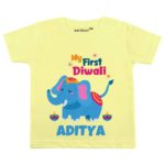 My First Diwali Elephant Theme Baby Wear