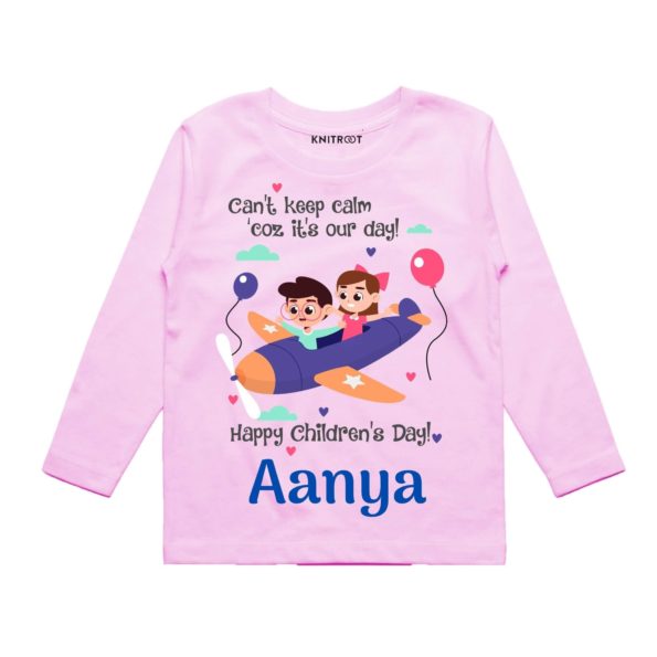 happy childrens day pink baby t shirt
