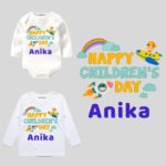 happy childrens day stated outfit for newborn baby