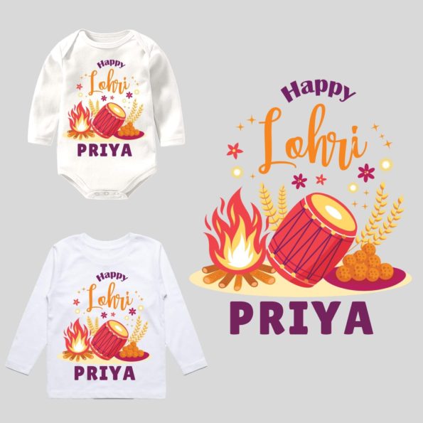 happy lohri baby outfit