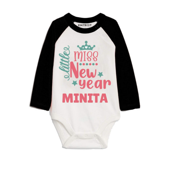 miss new year onesie for girl