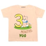 Three month teddy in onesie and tee