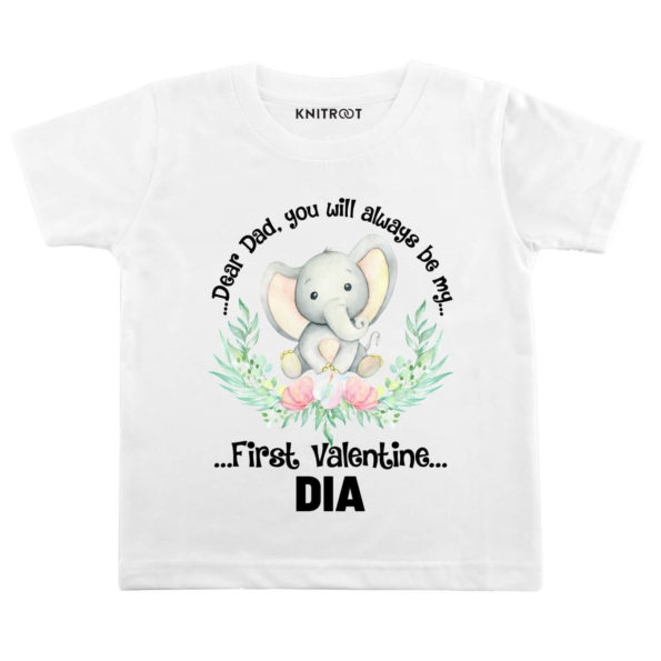 Dad always my first Valentine Kids T-shirt