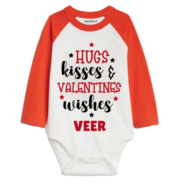 Hugs Kisses and Valentines Wishes Baby Romper