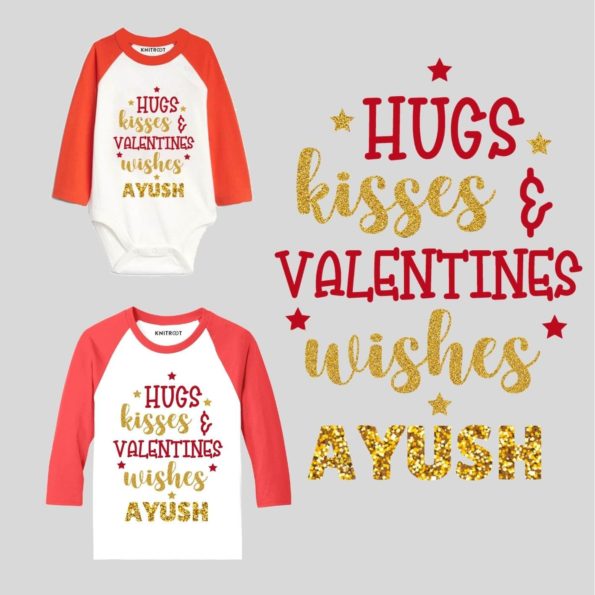 Hugs Kisses and Valentines Wishes-golden
