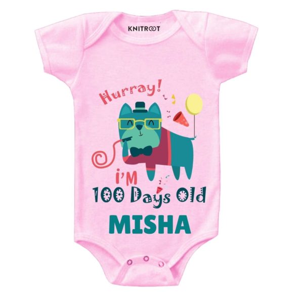 Hurray i’m 100 days old Baby wear