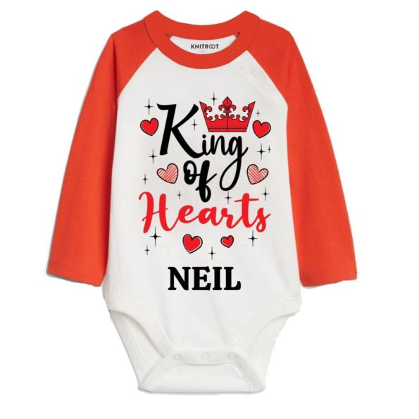 King of Hearts Baby Romper