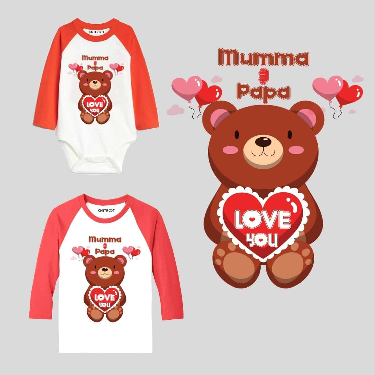 Mummy And Papa Love You Baby Romper Knitroot