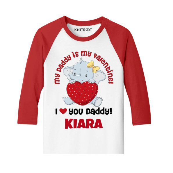 My daddy is my valentines Kids Tees