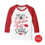 Boys my Valentine kisses for daddy Personalized outfits