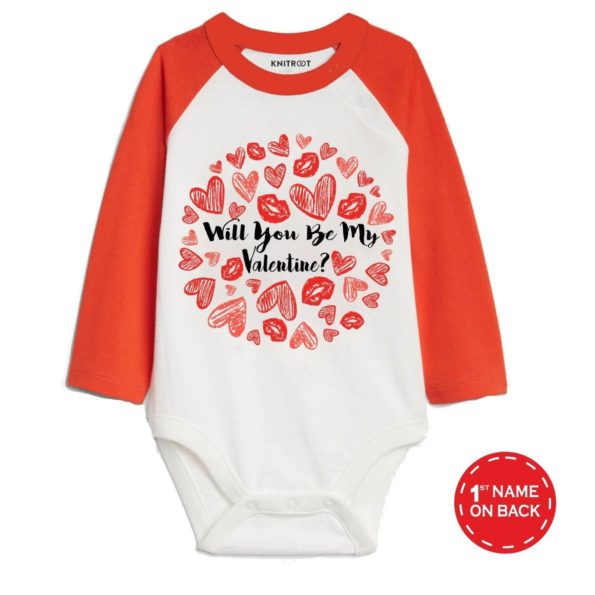 Will you be my Valentine? Baby Romper