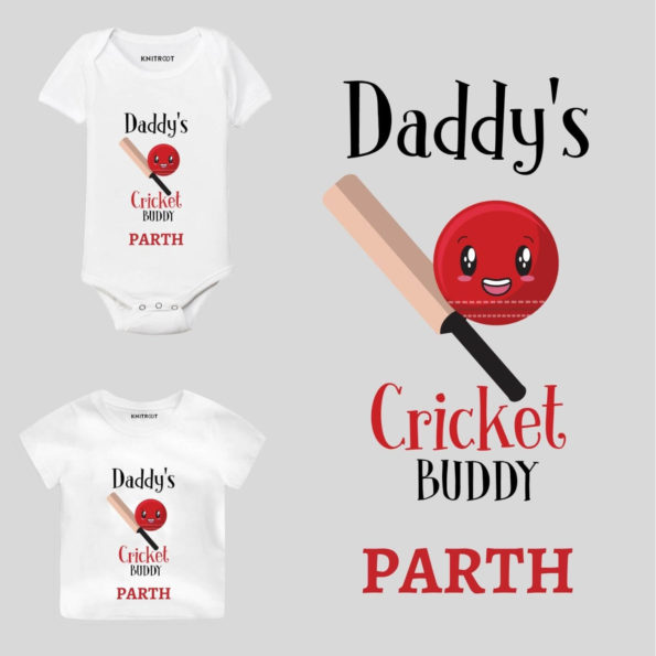 Daddy's Cricket Kids Outfit