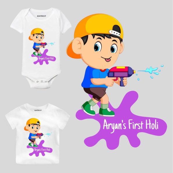 First holi-Boy Kids Outfit