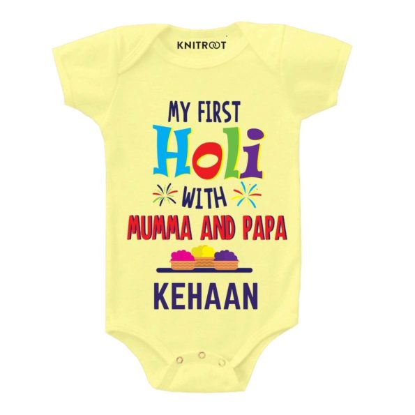First holi with Mumma Papa