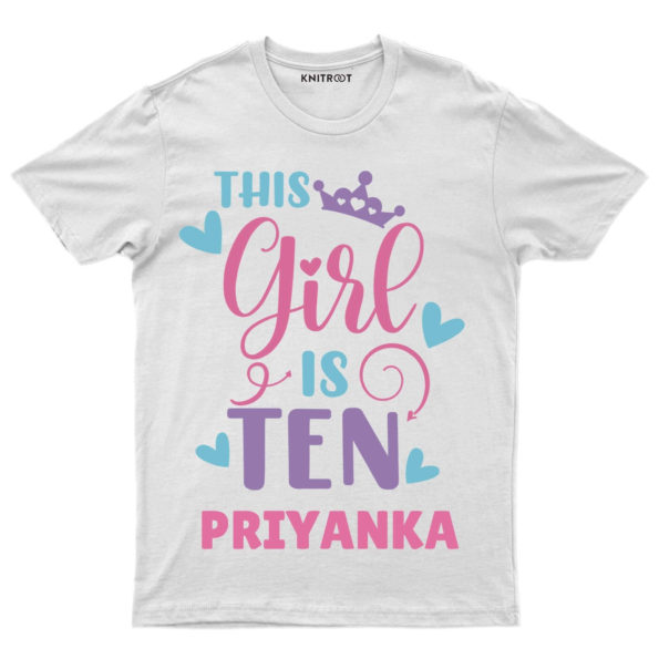 Girl is 10 Kids T-shirt