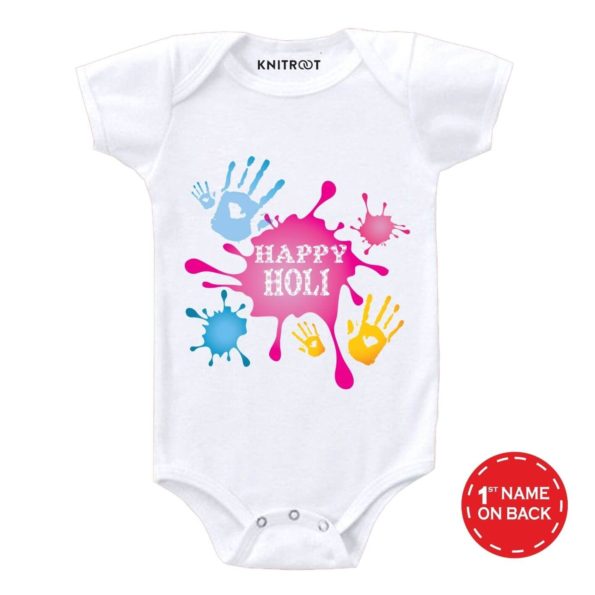 Happy Holi -Hand Baby Clothes