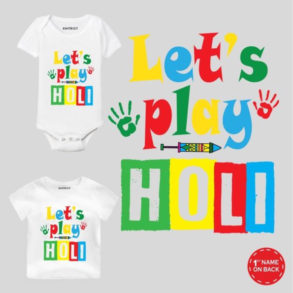 happy holi printed t shirt