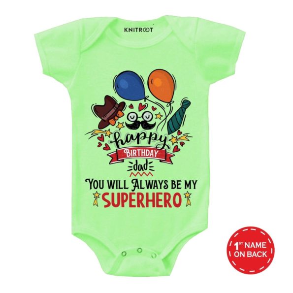 Superhero Dad Birthday Baby wear