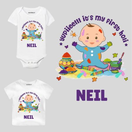 my first holi t shirt for baby