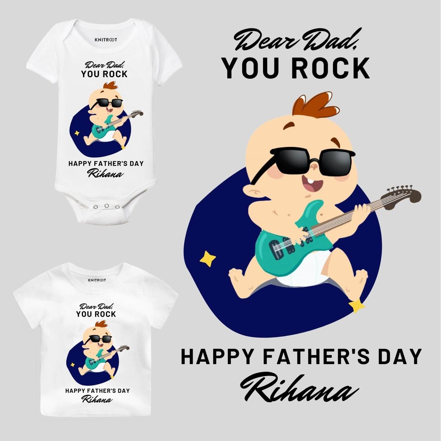 Dear Dad you rock kids wear