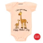 happy mothers day onesie and tees giraffee design