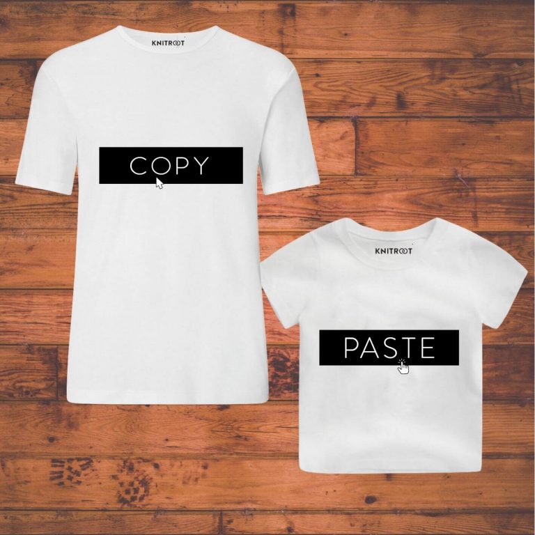 Copy Paste T shirt Combo | Fathers Day Special Print by KNITROOT