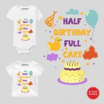 half birthday t-shirt for baby girl