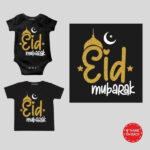 Eid Mubarak Printed Baby Outfit