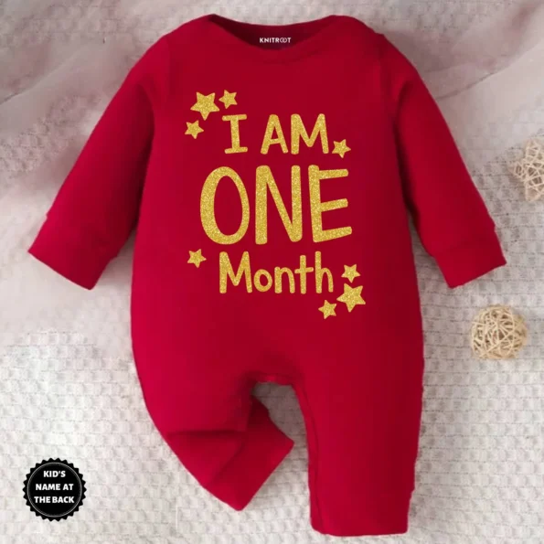 I Am One Month Customize Name Jumpsuit