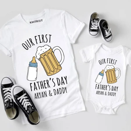 Our First Fathers Day Combo T-shirt