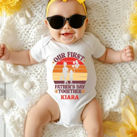 Our 1st Father's Day Together Onesie and Tshirt