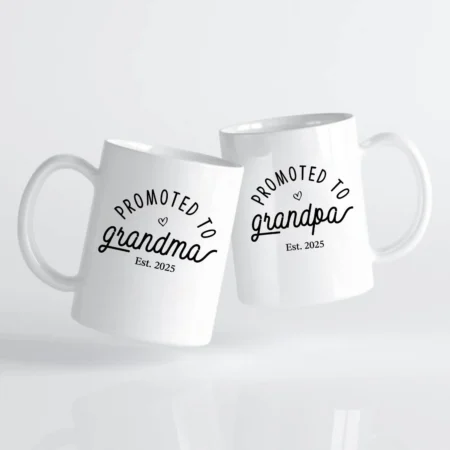 Promoted To Grandpa & Grandma Mug Combo