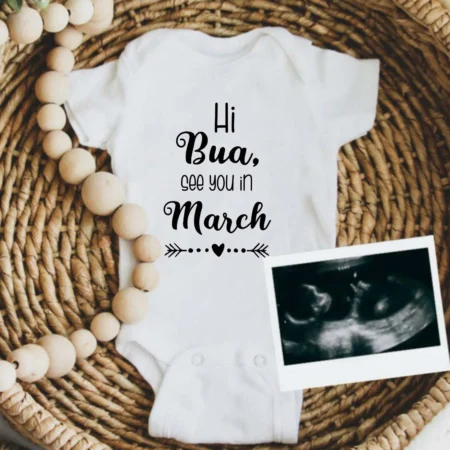 Hi Bua See You In Customized Your Due Month Onesie