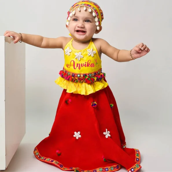 Personalized Name Lehenga Choli Clothes for Newborn