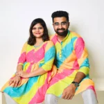 Multi Color Bandhani Print Outfits for Adults