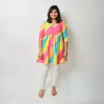 Multi Color Bandhani Print Outfits for Adults