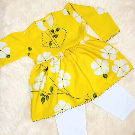 Stylish Yellow Frock for Girls