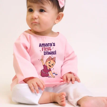 A-line Pink Kurta Pajama