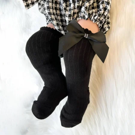 Adorable Black Stockings for Little Ones