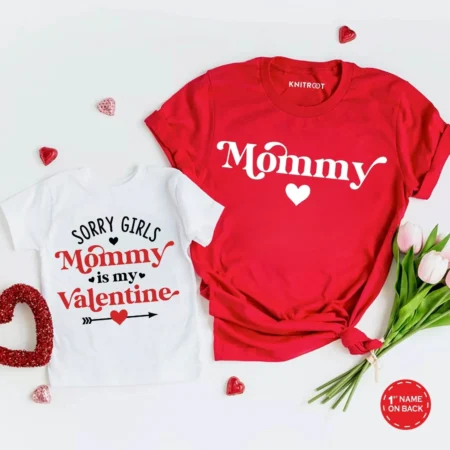 Sorry Girls Mommy Is My Valentine Combo Outfit