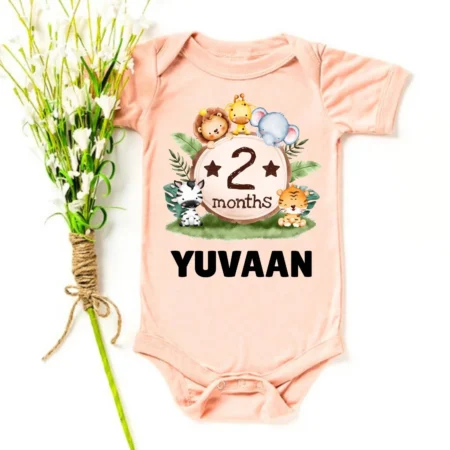 2 Months Birthday Cute Baby Animal Outfit